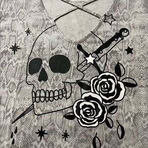 Torrid size 1 .   Scull/Bad ass babe shirt